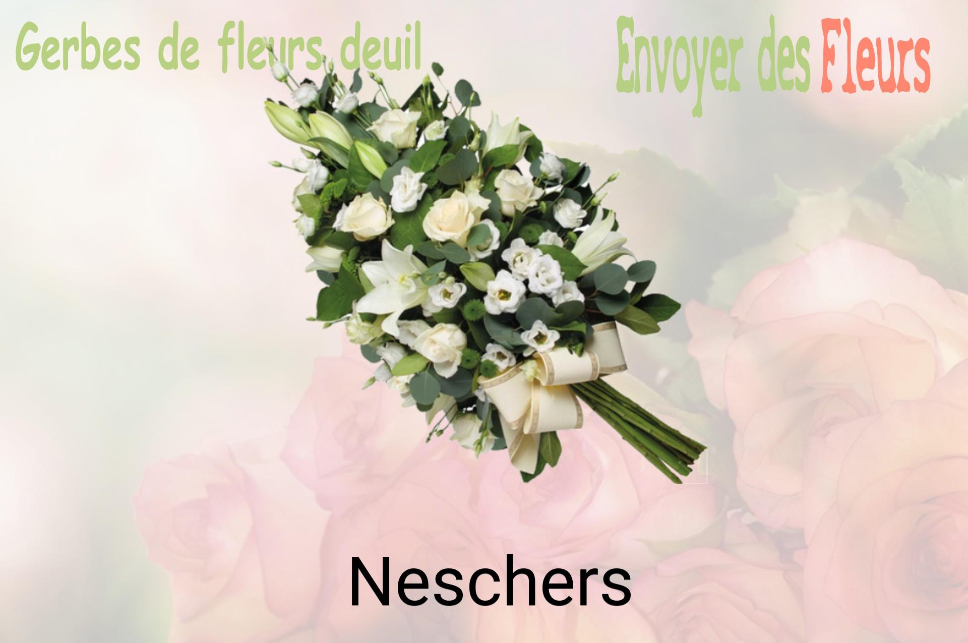 Gerbe de fleurs de deuil livrée à Neschers